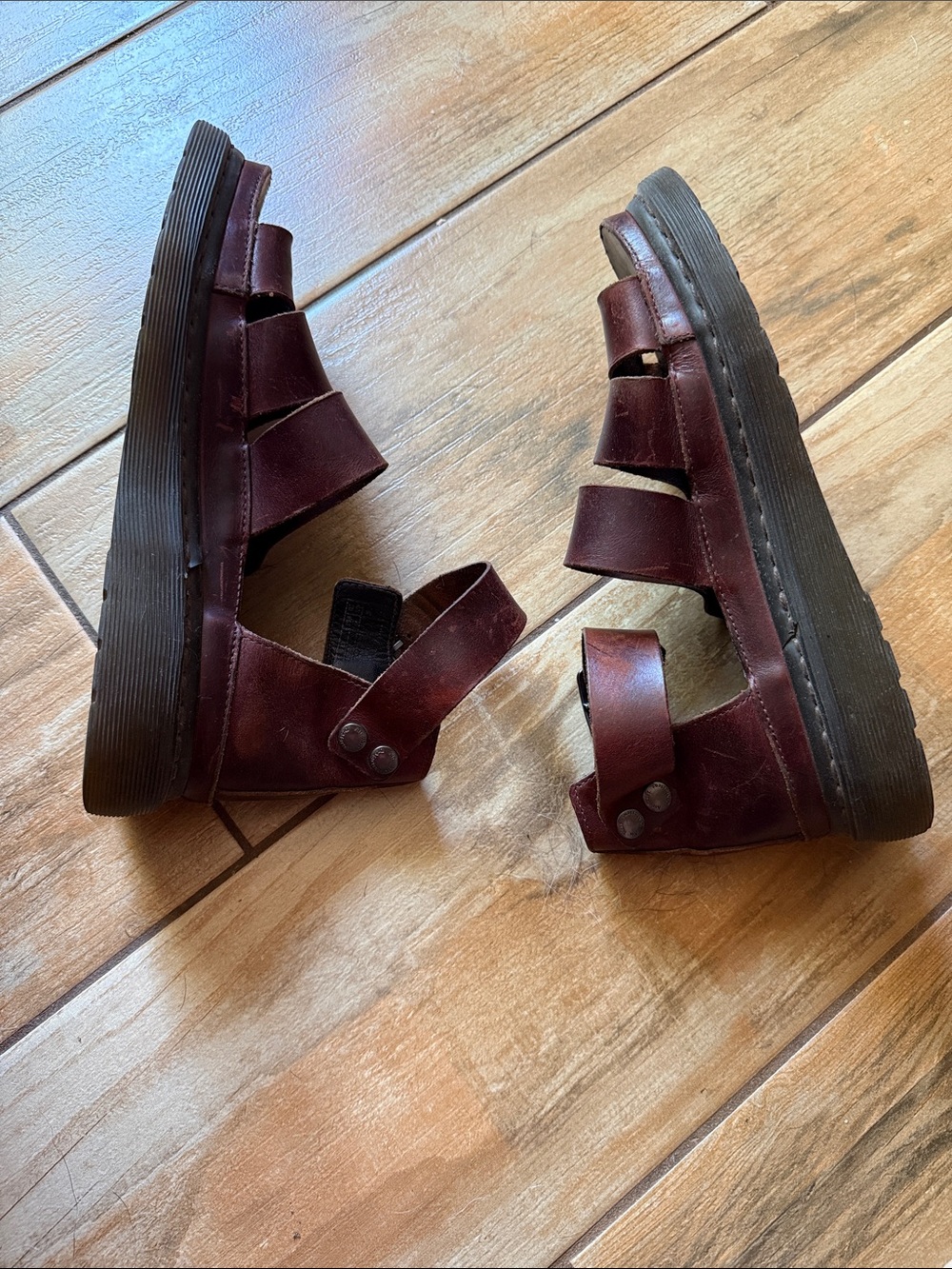 Dr Martens Womens Brown Leather Dr Marten Sandals - Picture 2 of 5